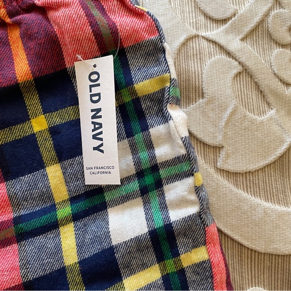 Old Navy flannel plaid pajama bottoms New with tag Sz M - Picture 6 of 6